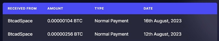 Payment Proof Btcadspace