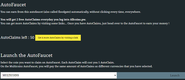 You can earn from this autofaucet (also called floodgate) automatically