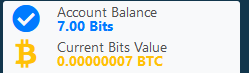 Claimbits Current Bits Value