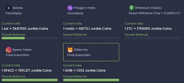 Crypto Junkie Payout